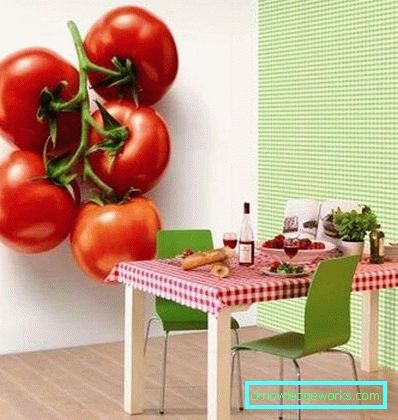 Carta da parati 3d per la cucina