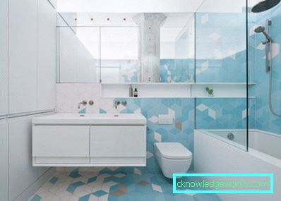 Piastrellatura del bagno: 54 idee fotografiche per la creazione di uno sfondo di designer