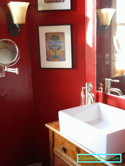 Bagno rosso: 91 foto di idee di design sorprendentemente luminose