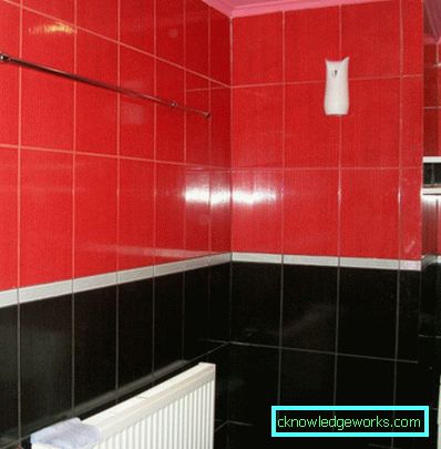 Bagno rosso: 91 foto di idee di design sorprendentemente luminose