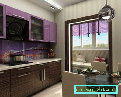 Cucina sul balcone - idee sulla progettazione e la disposizione dei mobili (85 foto)