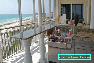 Cucina sul balcone - idee sulla progettazione e la disposizione dei mobili (85 foto)