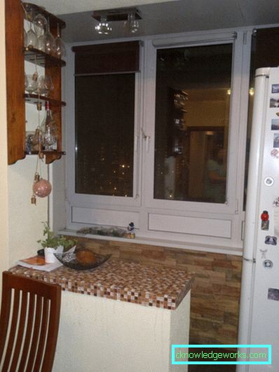 Cucina sul balcone - idee sulla progettazione e la disposizione dei mobili (85 foto)