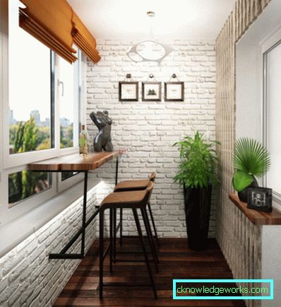 Cucina sul balcone - idee sulla progettazione e la disposizione dei mobili (85 foto)