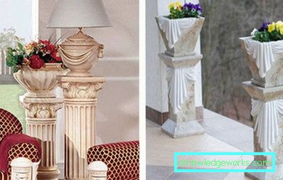 Foto: l'uso di colonne in miniatura indica vasi di fiori