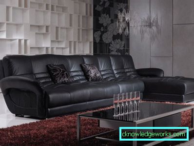 Divano in pelle all'interno - 100 opzioni di design fotografico