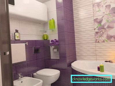 Bagno viola: una soluzione insolita per la progettazione dei colori