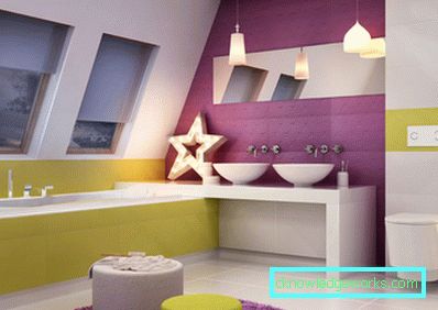 Bagno viola: una soluzione insolita per la progettazione dei colori