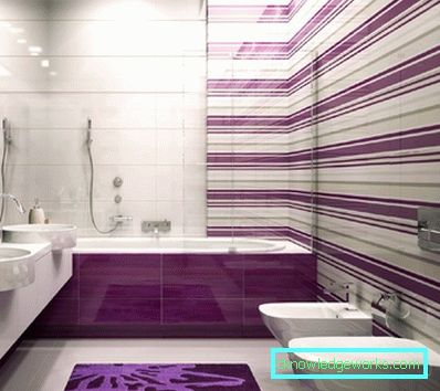 Bagno viola: una soluzione insolita per la progettazione dei colori