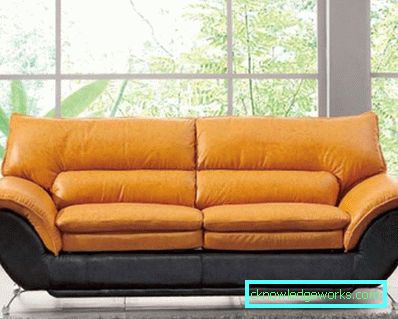 Divano in pelle all'interno - 100 opzioni di design fotografico