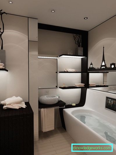 Bagno design 3 quadrati. - 64 foto di un bellissimo interno nello stile del minimalismo