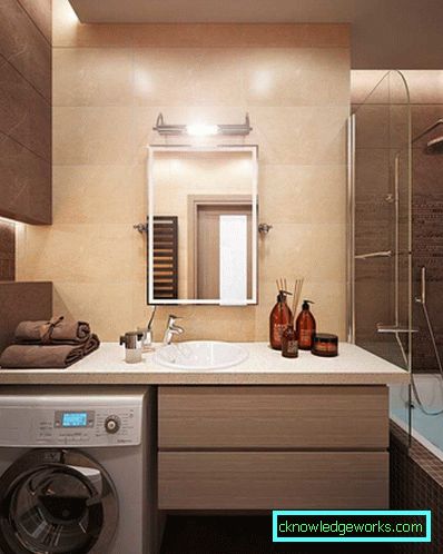 Bagno design 3 quadrati. - 64 foto di un bellissimo interno nello stile del minimalismo
