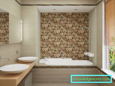 Piastrellatura del bagno: 54 idee fotografiche per la creazione di uno sfondo di designer