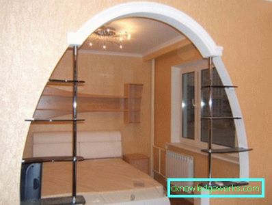 Arch design nel corridoio - foto di soluzioni non standard Arch design nel corridoio - foto di soluzioni non standard
