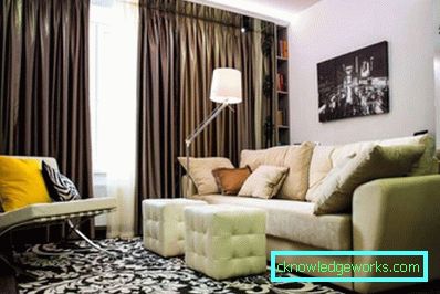 Soggiorno di design 15 mq - foto di interni moderni