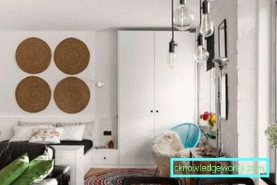Soggiorno di design 15 mq - foto di interni moderni