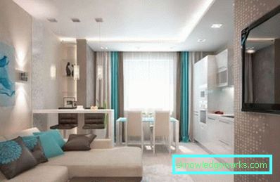 Soggiorno di design 15 mq - foto di interni moderni