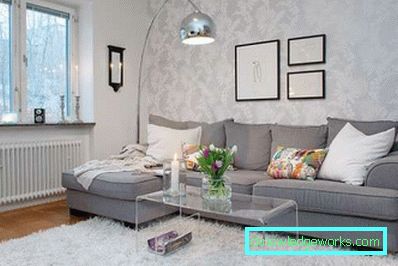 Soggiorno di design 15 mq - foto di interni moderni