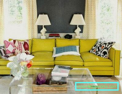 Design del soggiorno con due finestre - foto interna