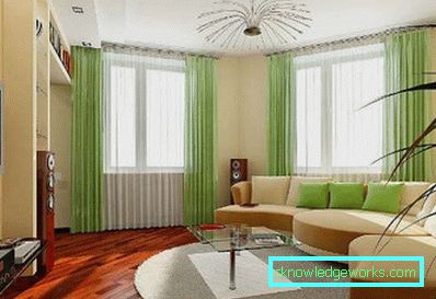 Design del soggiorno con due finestre - foto interna