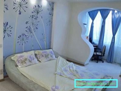 Design della carta da parati combinata 2 specie per la camera da letto - foto e finiture