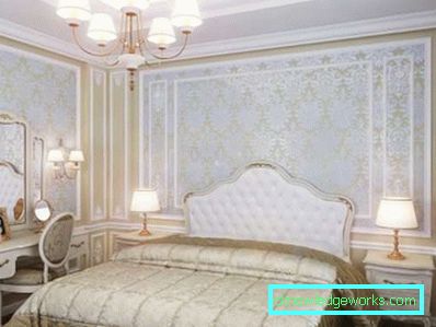 Design della carta da parati combinata 2 specie per la camera da letto - foto e finiture Design della carta da parati combinata 2 specie per la camera da letto - foto e finiture