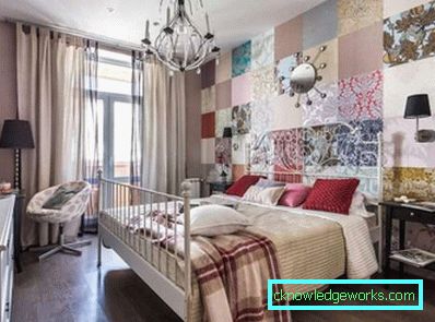 Design della carta da parati combinata 2 specie per la camera da letto - foto e finiture Design della carta da parati combinata 2 specie per la camera da letto - foto e finiture