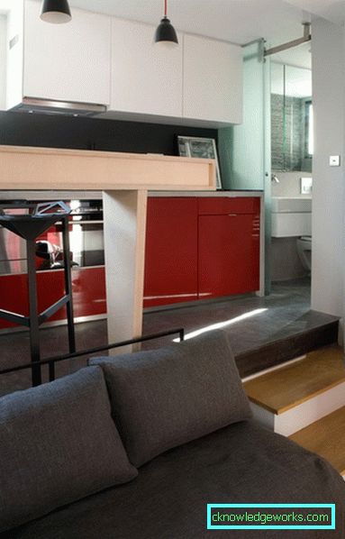 Design cucina-soggiorno di 18 metri quadrati. m Design cucina-soggiorno di 18 metri quadrati. m