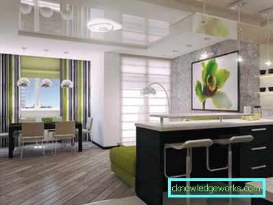 Design cucina-soggiorno di 18 metri quadrati. m Design cucina-soggiorno di 18 metri quadrati. m