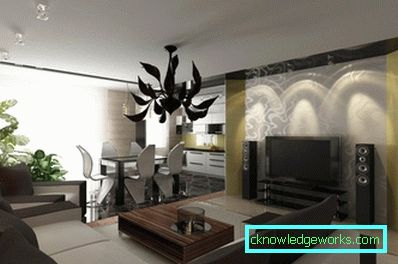 Design cucina-soggiorno di 30 metri quadrati. m Design cucina-soggiorno di 30 metri quadrati. m