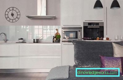 Design cucina soggiorno con zonizzazione - foto interna
