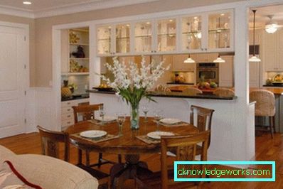 Design cucina soggiorno con zonizzazione - foto interna