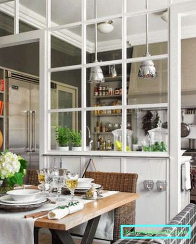 Design cucina soggiorno con zonizzazione - foto interna