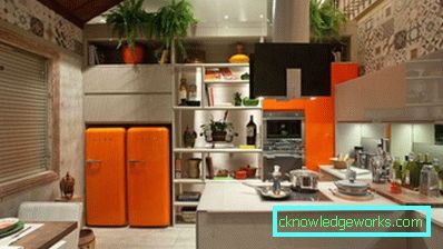282-Design della cucina con frigorifero
