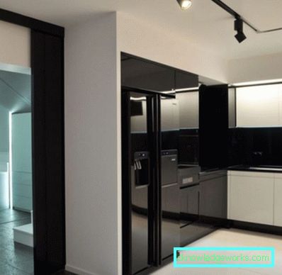 282-Design della cucina con frigorifero
