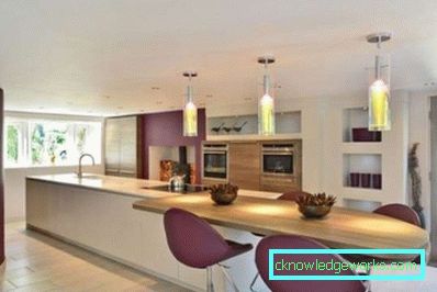 Design della cucina con un'isola - caratteristiche