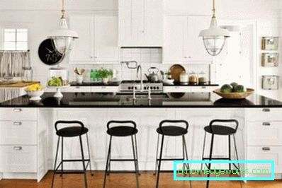 Design della cucina con un'isola - caratteristiche