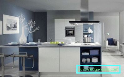 Design della cucina con un'isola - caratteristiche
