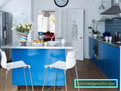Design della cucina con un'isola - caratteristiche