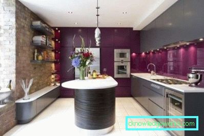 Design della cucina con un'isola - caratteristiche