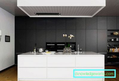 Design della cucina con un'isola - caratteristiche