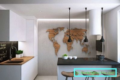 Design della cucina con un'isola - caratteristiche