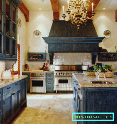Design della cucina con un'isola - caratteristiche