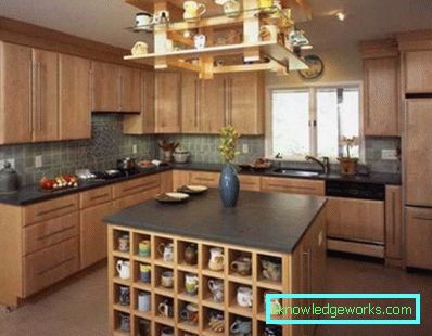 Design della cucina con un'isola - caratteristiche
