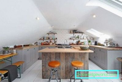 Design della cucina con un'isola - caratteristiche