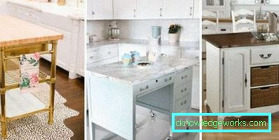 Design della cucina con un'isola - caratteristiche