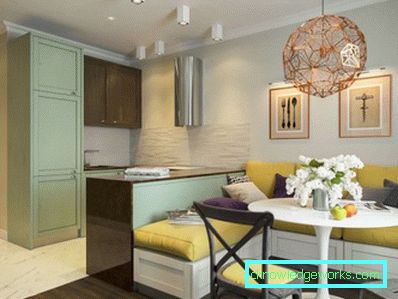 Design della cucina in un monolocale