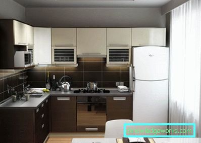 Progettare una piccola cucina di 5 metri quadrati con un frigorifero Progettare una piccola cucina di 5 metri quadrati con un frigorifero