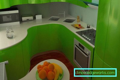 Progetta una piccola cucina di 7 quadrati. m con frigo Progetta una piccola cucina di 7 quadrati. m con frigo