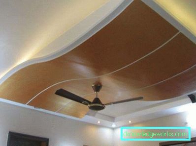 Disegno a soffitto nel corridoio di cartongesso e pannelli di plastica (50 foto di interni)